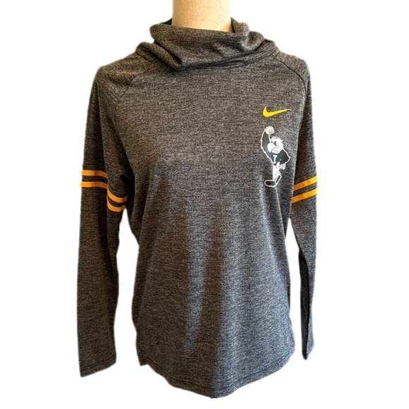 Nike Iowa Hawkeyes Women's Gray Cowl Neck Pullover Size Small - Picture 1 of 12